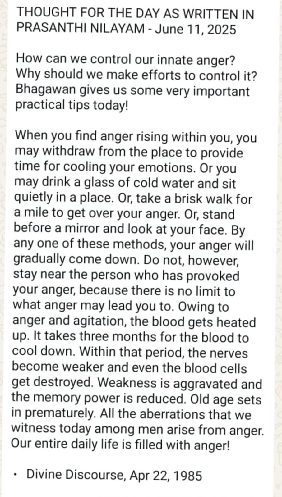 Why should we control ANGER?